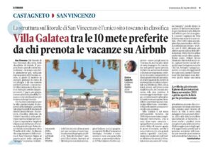 San Vincenzo, Villa Galatea tra le 10 mete preferite da chi prenota le vacanze su Airbnb
